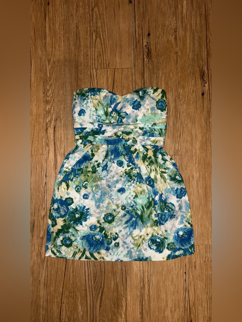 Y2K West Seal strapless mini dress